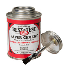 PAPER CEMENT BEST TEST 8 OZ BRUSH IN CAP