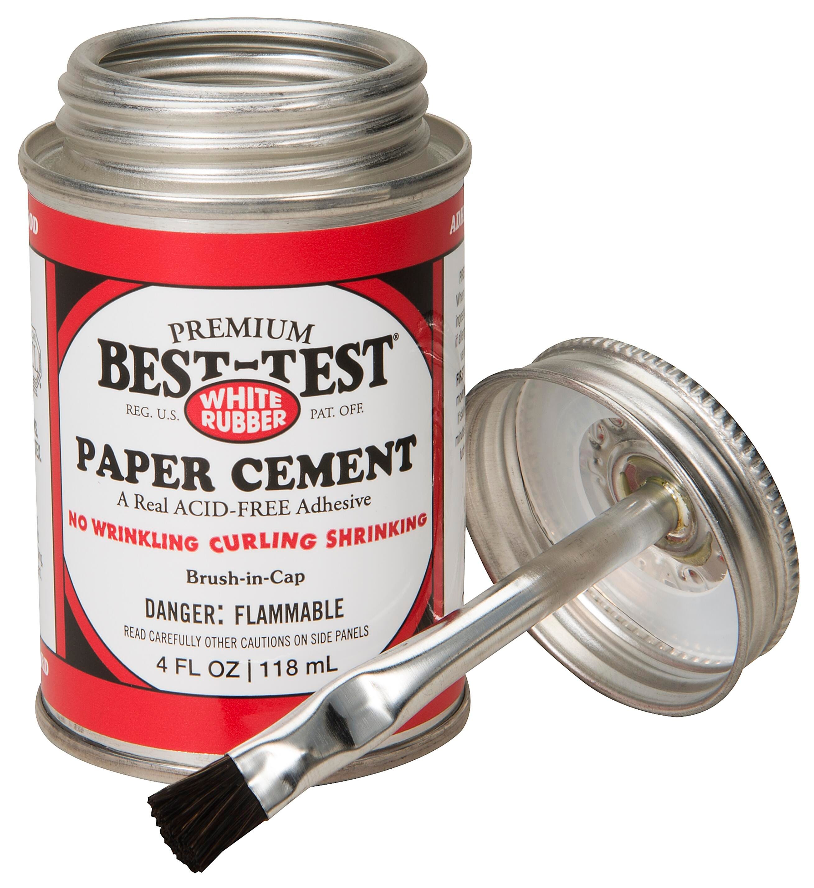 PAPER CEMENT BEST TEST 4 OZ BRUSH IN CAP