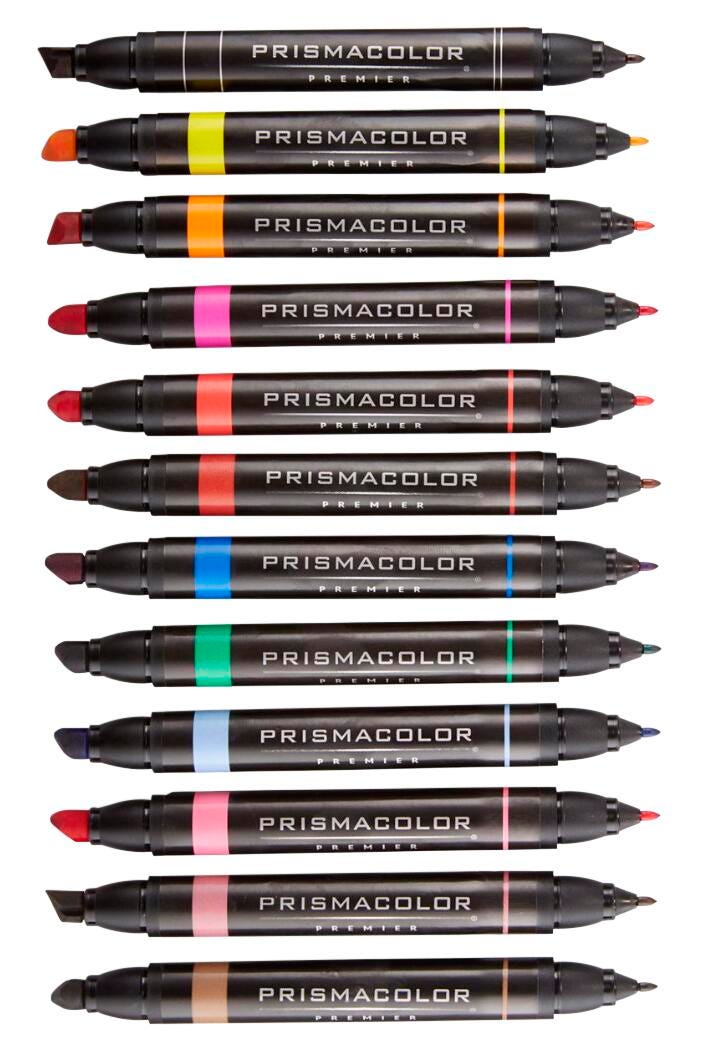 MARKERS PRISMACOLOR PREMIER DBL END ASST COLORS SET OF 12