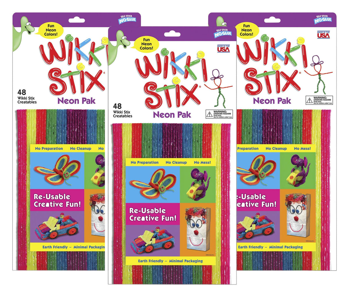 WIKKI STIX ASSORTED NEON COLORS SET OF 144