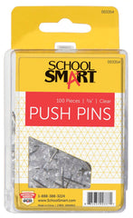 PUSH PIN CLEAR 3/8 IN L PACK OF 100 -SS