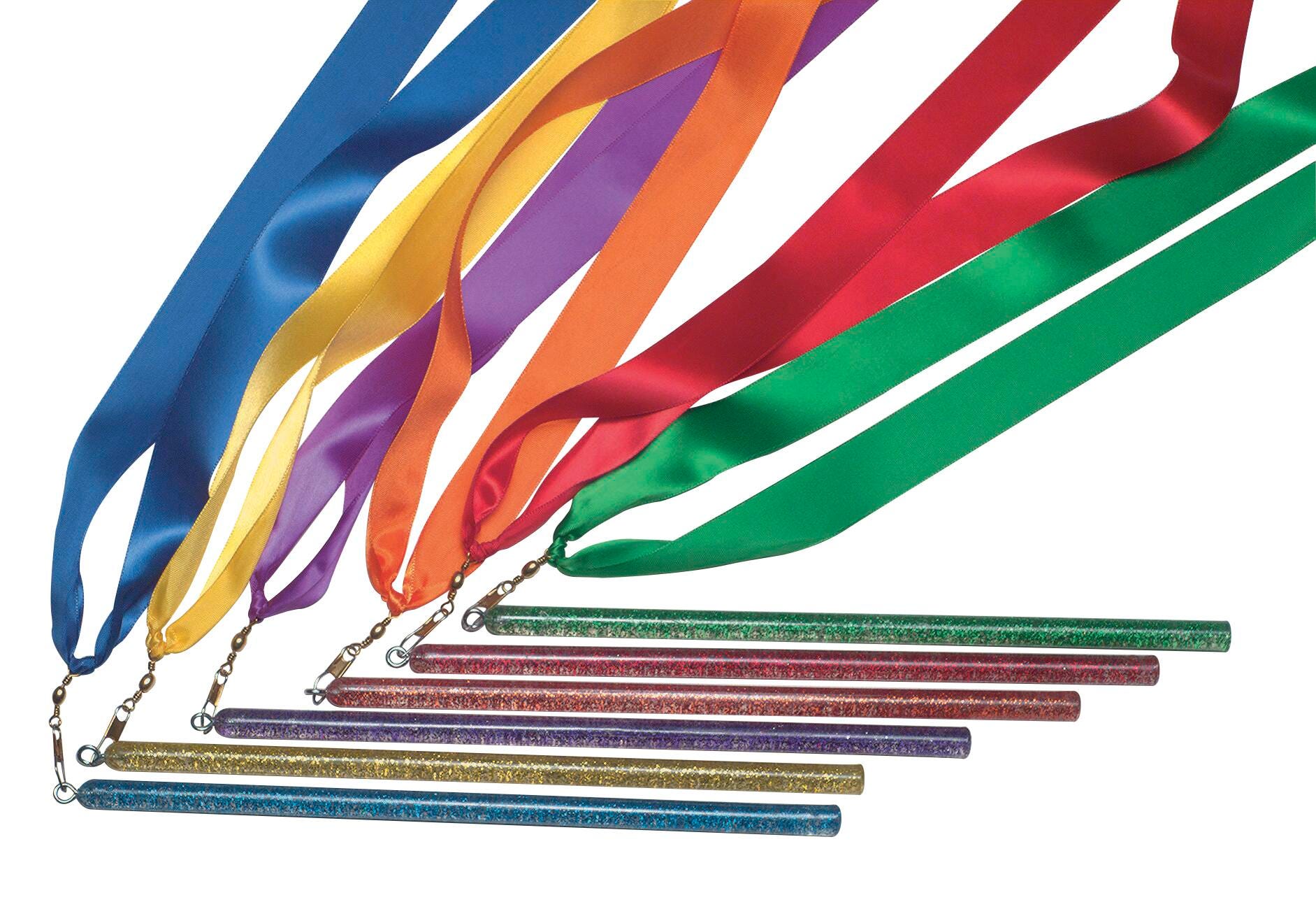 RIBBON WANDS RAINBOW 36 INCH SET OF 6