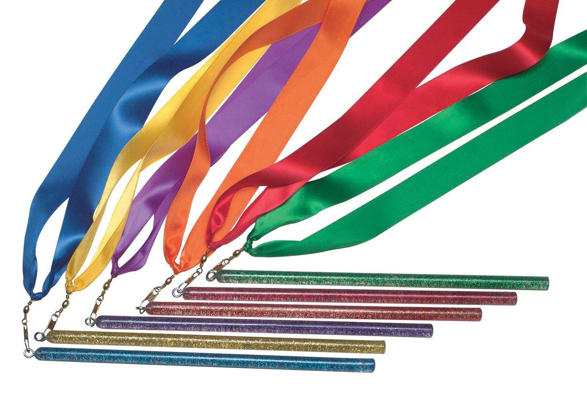RIBBON WANDS RAINBOW 36 INCH SET OF 6