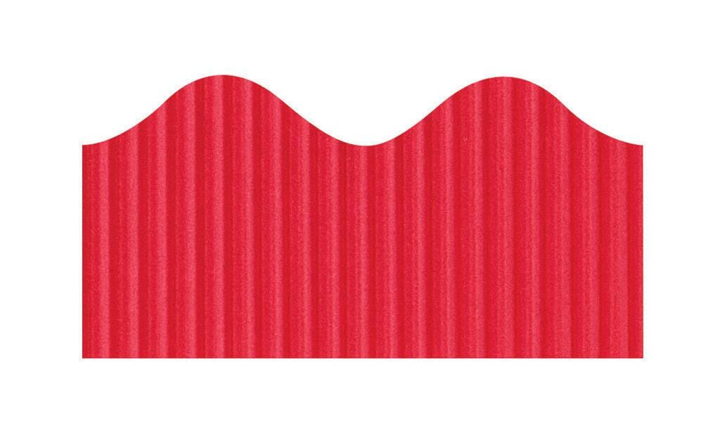BORDETTE SCALLOPED FLAME RED 2.25INX50FT