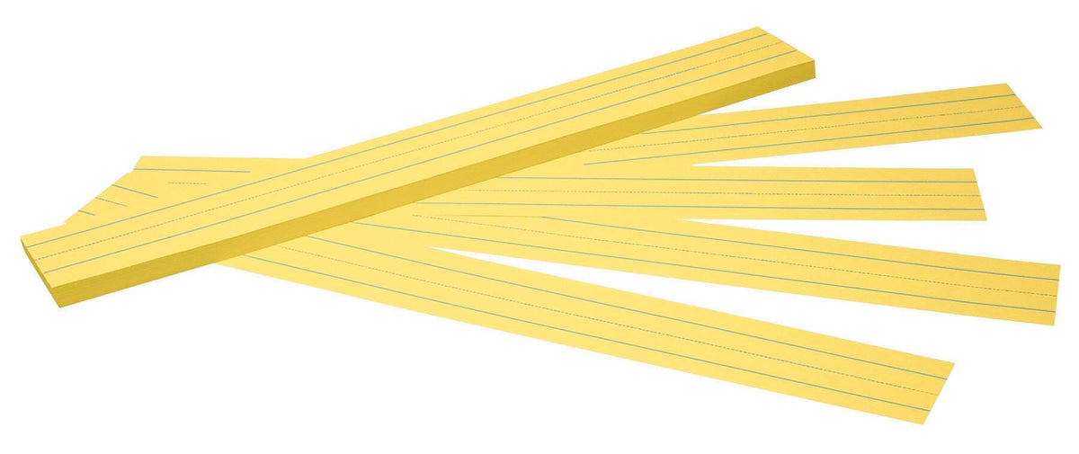 PAPER SENTENCE STRIPS 3X24 CANARY SCHOOL SMART PK OF 100