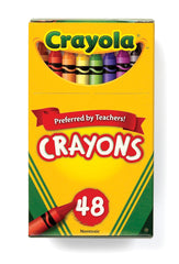 CRAYONS CRAYOLA STANDARD HINGED ASST COLORS SET OF 48