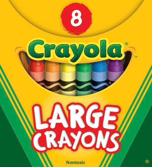 CRAYONS CRAYOLA LARGE ASST COLORS SET 8