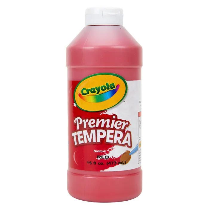 PAINT TEMPERA CRAYOLA PREMIER RED PINT