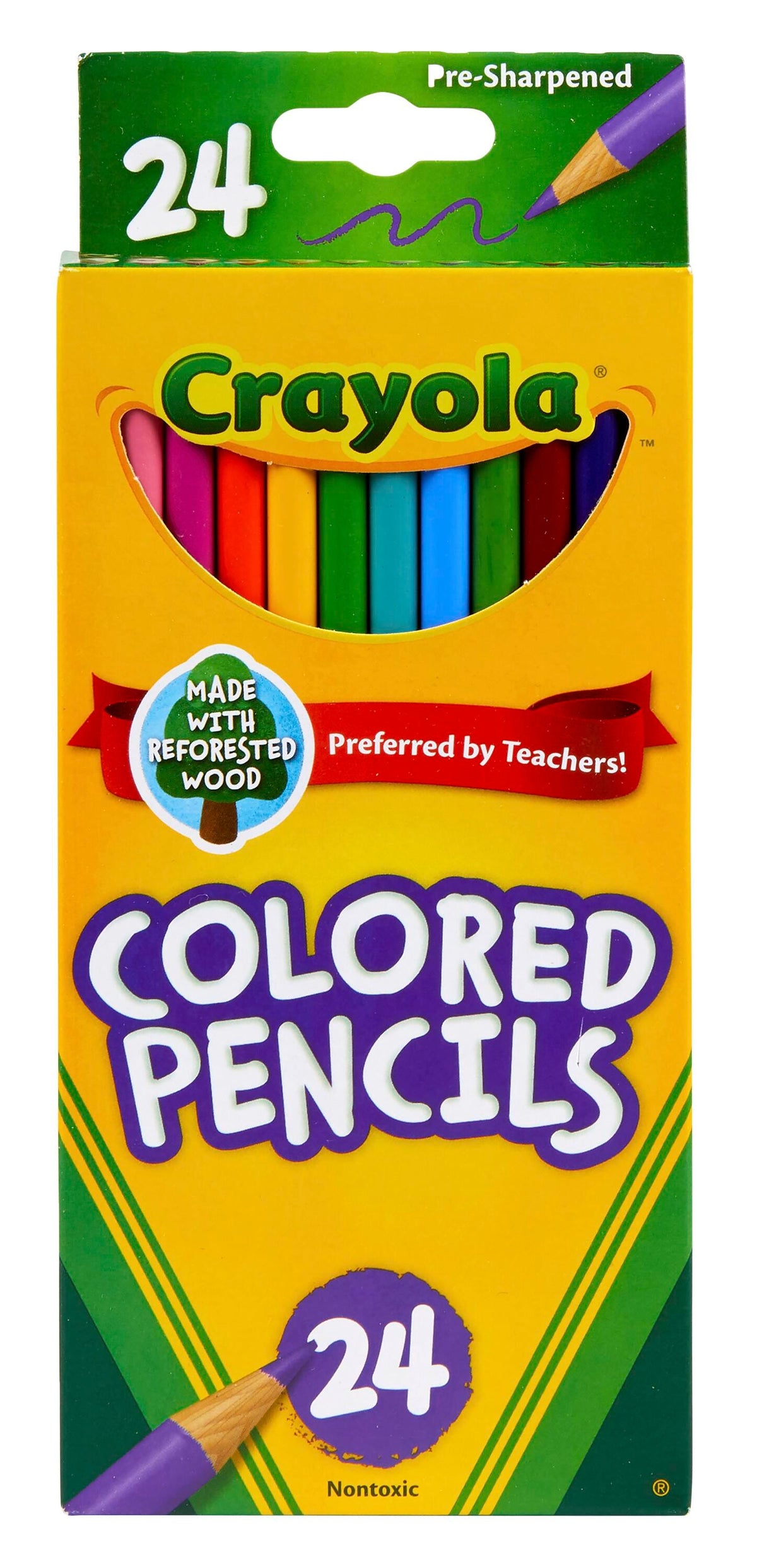 PENCILS COLORED CRAYOLA ASST COLORS SET OF 24
