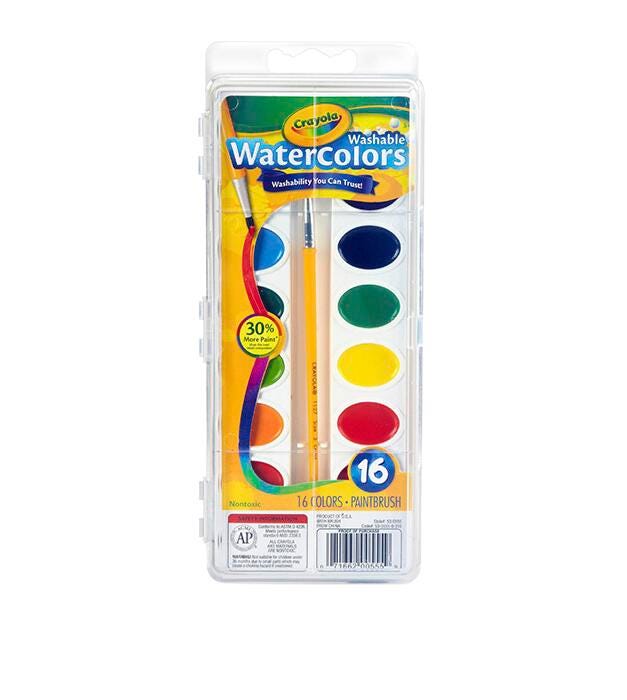 PAINT WTRCLR WASH CRAYOLA 16 COLOR OVAL PAN