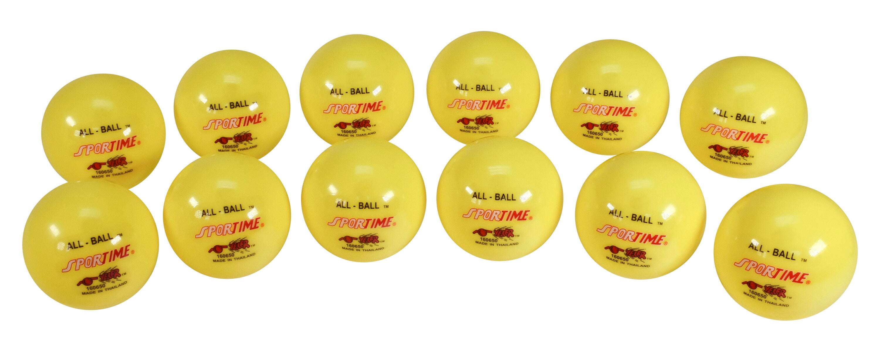 BALL INFLATABLE ALL BALL 3 INCH YELLOW PACK OF 12