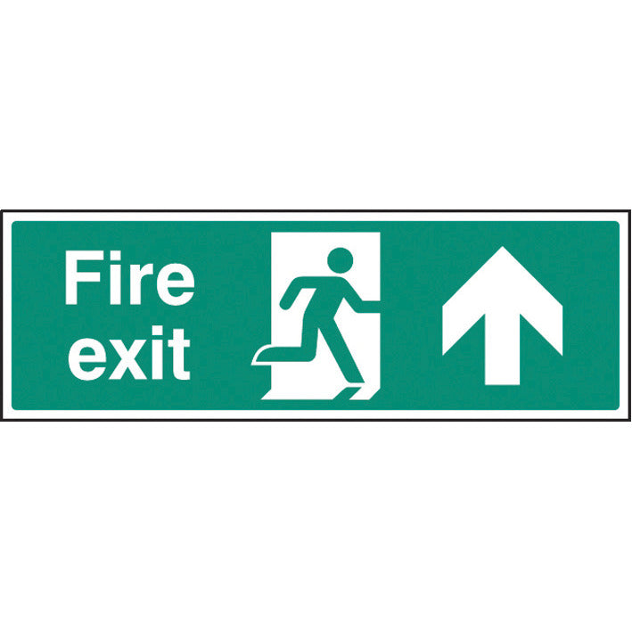 Sign Bs Fire Exit Up Arrow 450X150