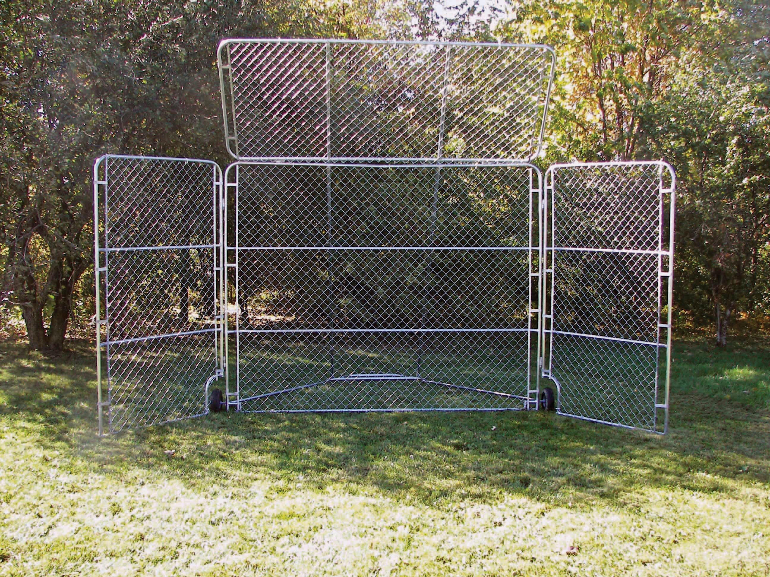 BACKSTOP BASEBALL PORTABLE W/OVERHANG