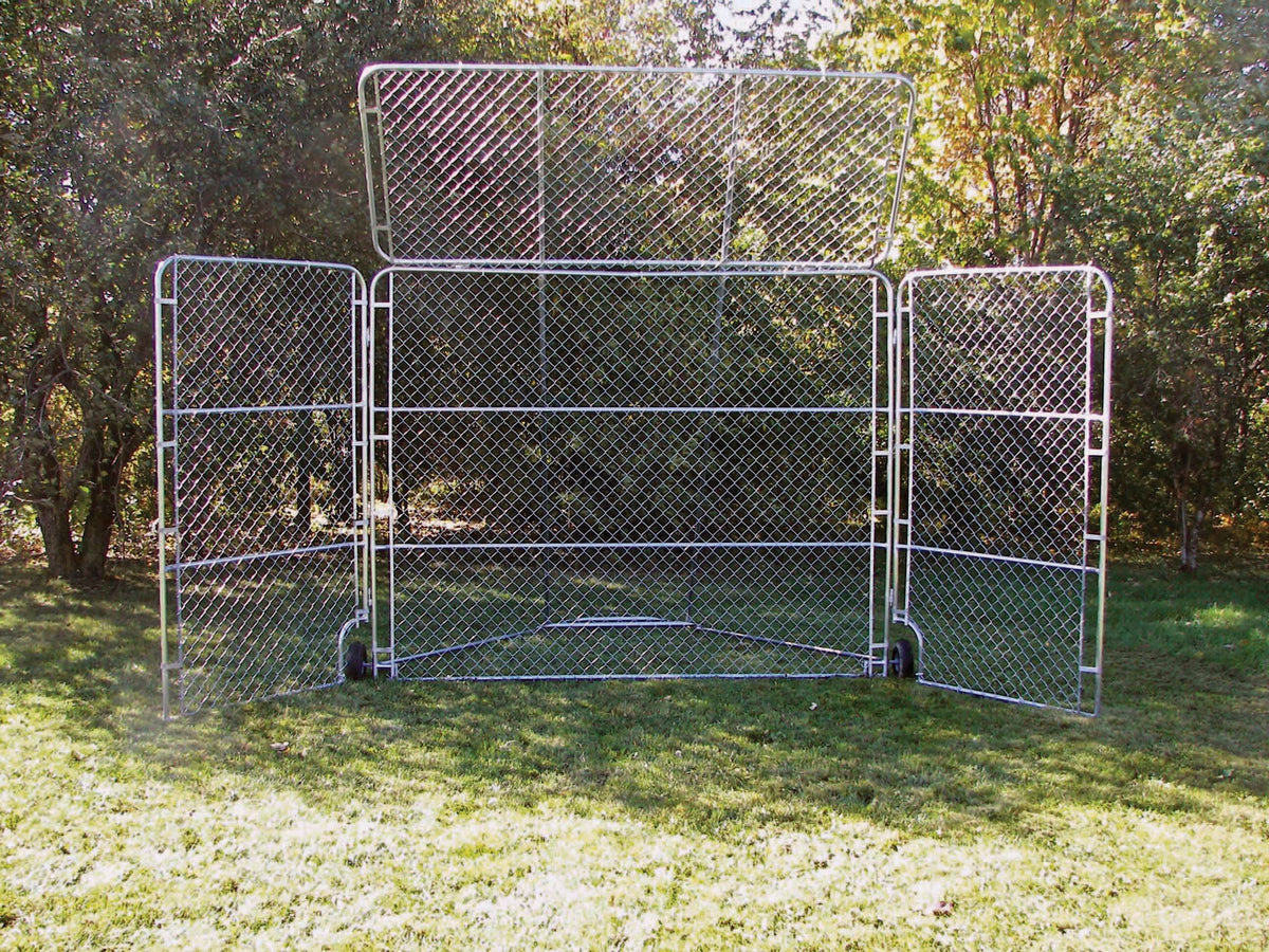 BACKSTOP BASEBALL PORTABLE W/OVERHANG