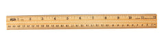 RULER WOOD METAL EDGE W/GROOVE 12 IN SCHOOL SMART PK OF 12