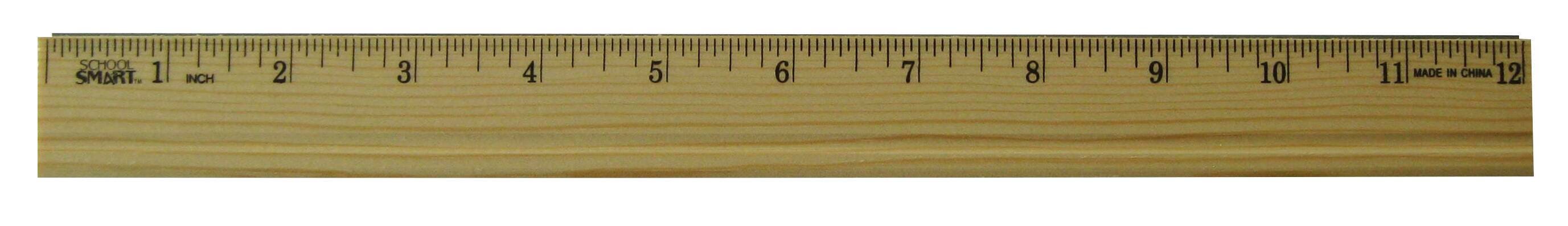RULER WOOD SINGLE BEVELED 12 IN SCHOOL SMART