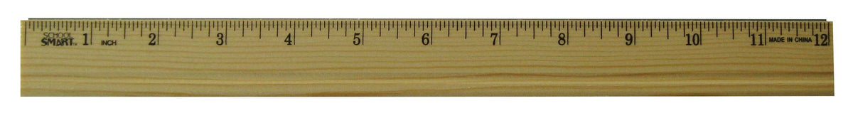 RULER WOOD SINGLE BEVELED 12 IN SCHOOL SMART