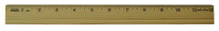 RULER WOOD SINGLE BEVELED 12 IN SCHOOL SMART