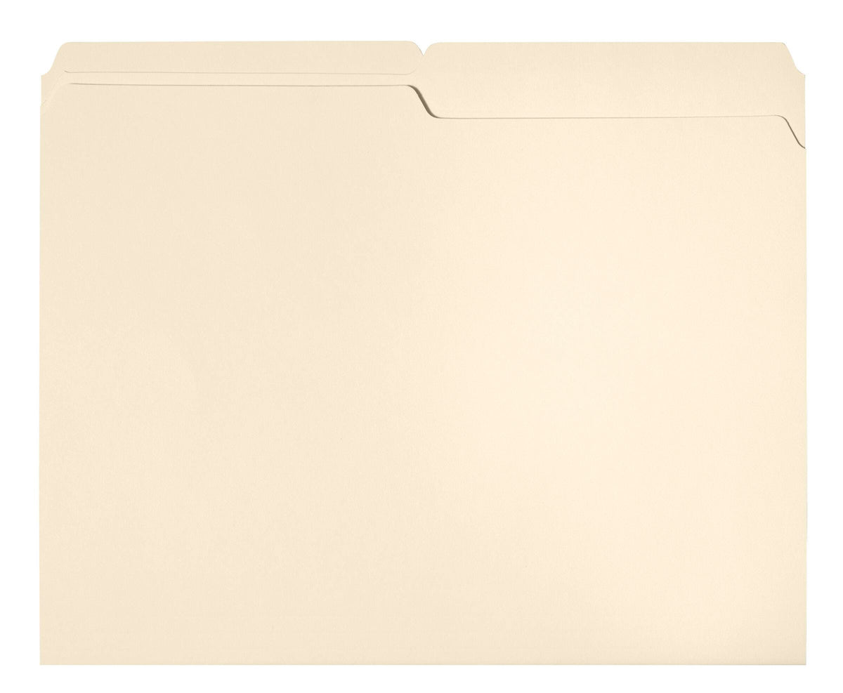 FILE FOLDER SCHOOL SMART LETTER 1/2 CUT MANILA PK OF 100