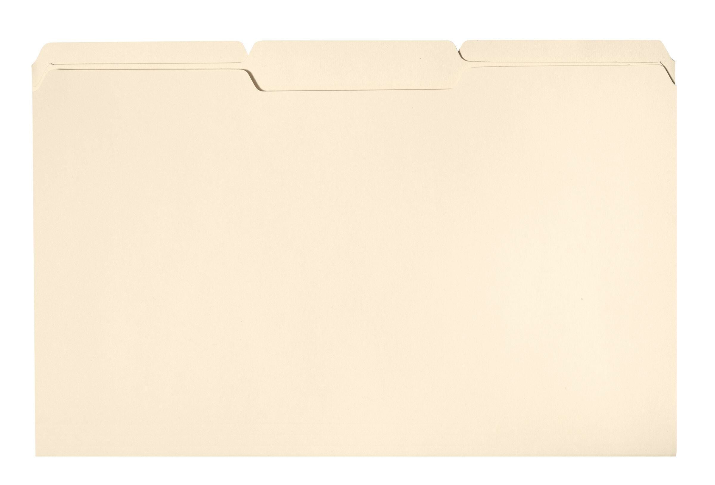 FILE FOLDER SCHOOL SMART LEGAL 1/3 CUT MANILA PK OF 100