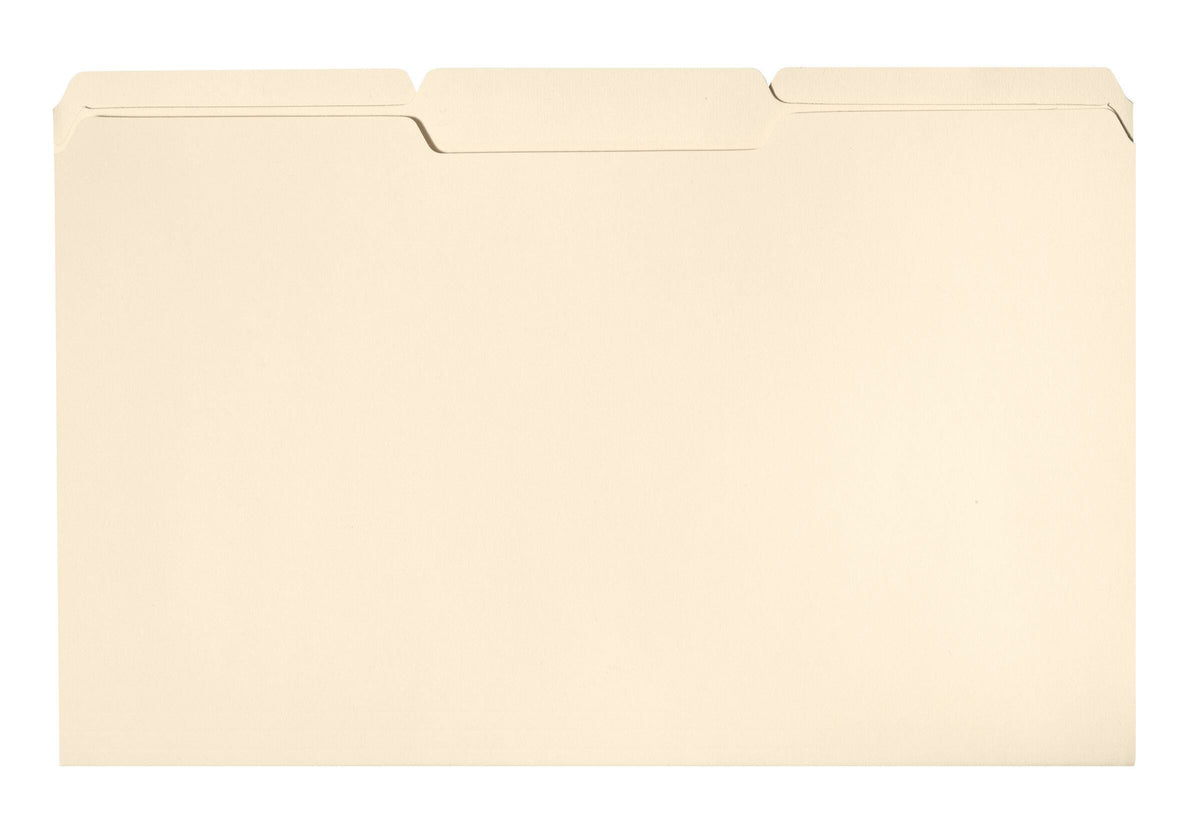 FILE FOLDER SCHOOL SMART LEGAL 1/3 CUT MANILA PK OF 100