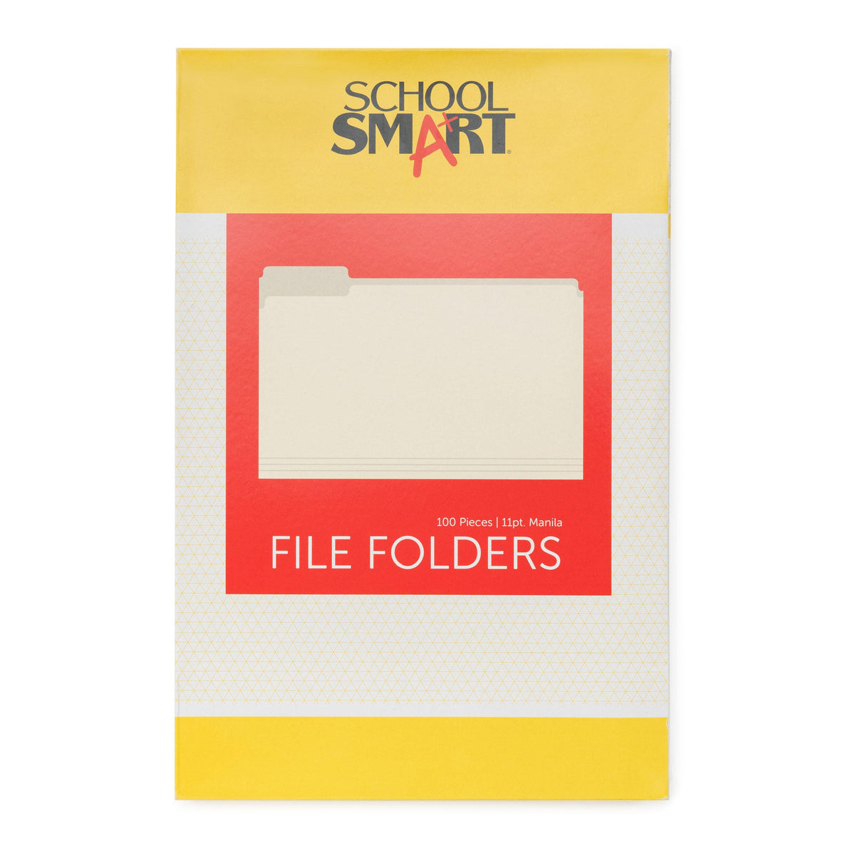 FILE FOLDER SCHOOL SMART LEGAL 1/5 CUT MANILA PK OF 100