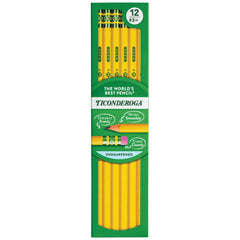 TICONDEROGA UNSHARPENED NO. 3 YELLOW PACK OF 12