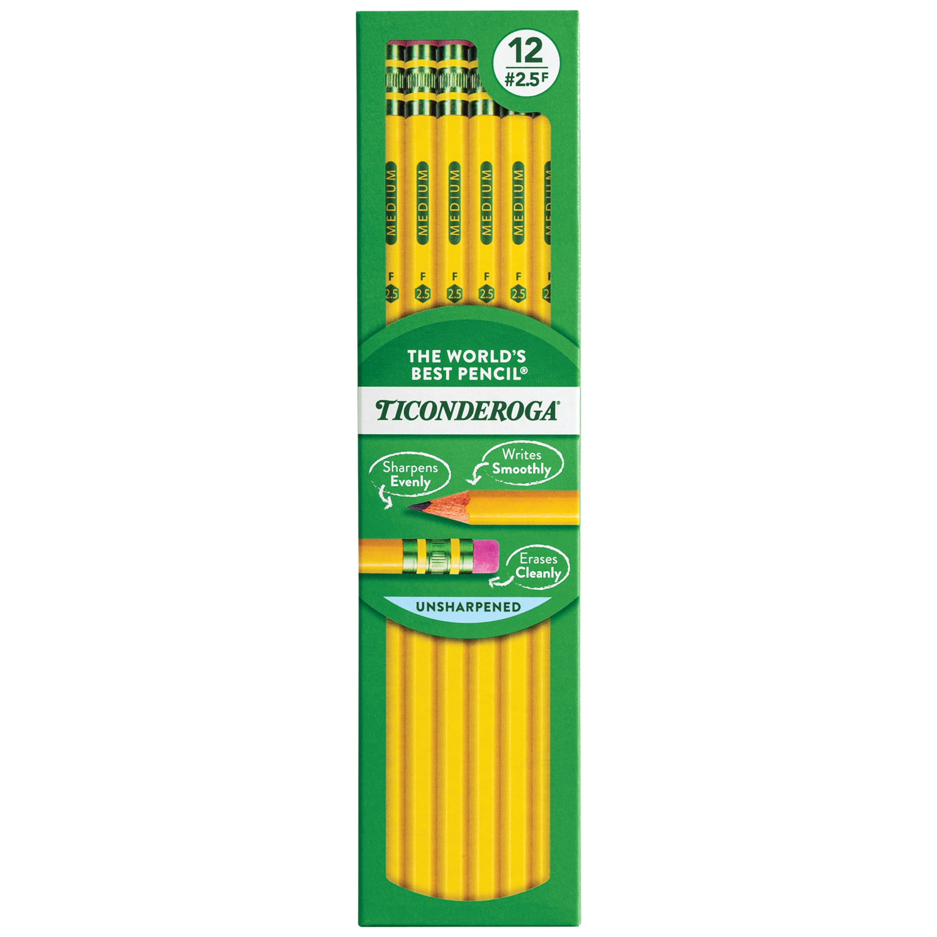 UNSHARPENED TICONDEROGA PENCILS PACK OF 12