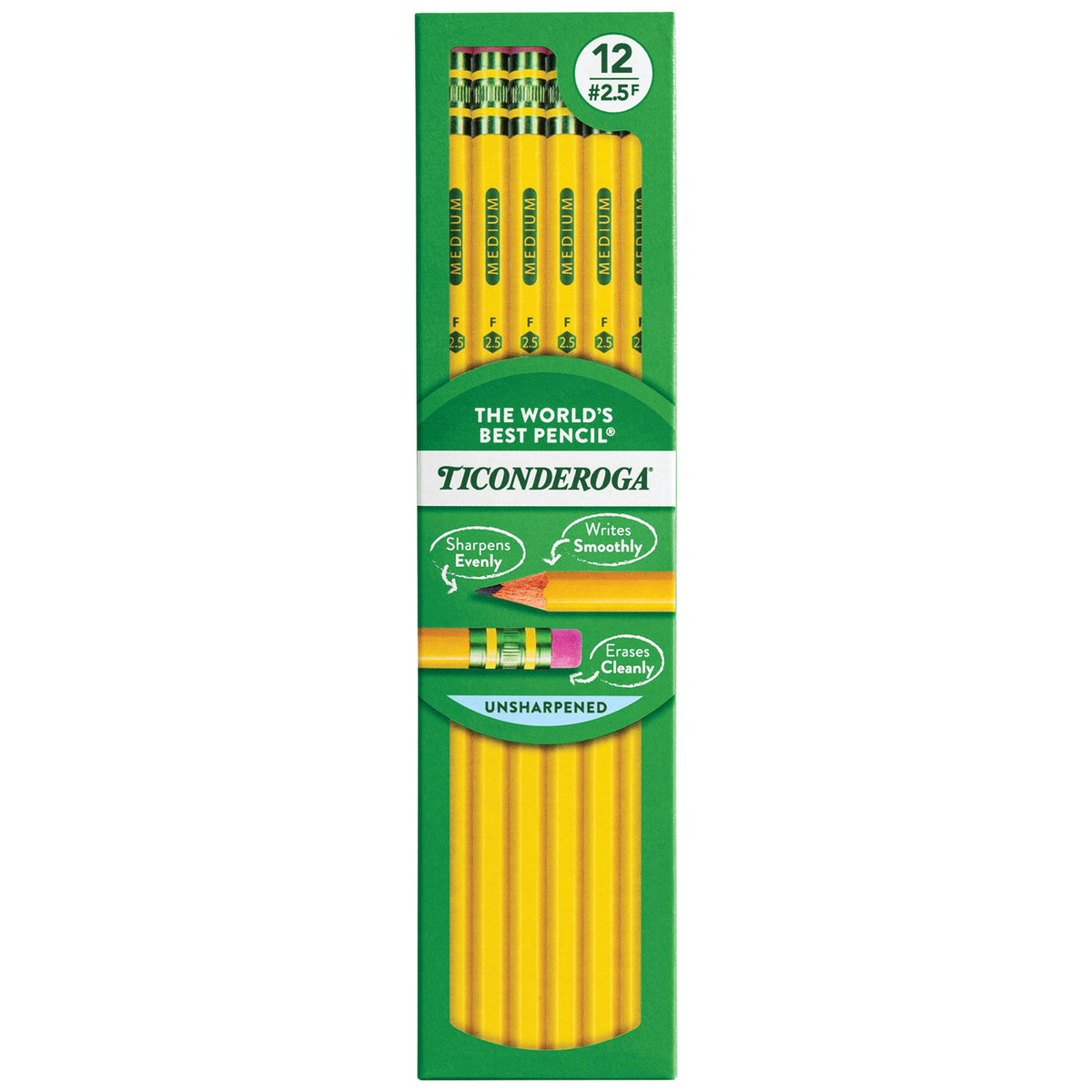 UNSHARPENED TICONDEROGA PENCILS PACK OF 12