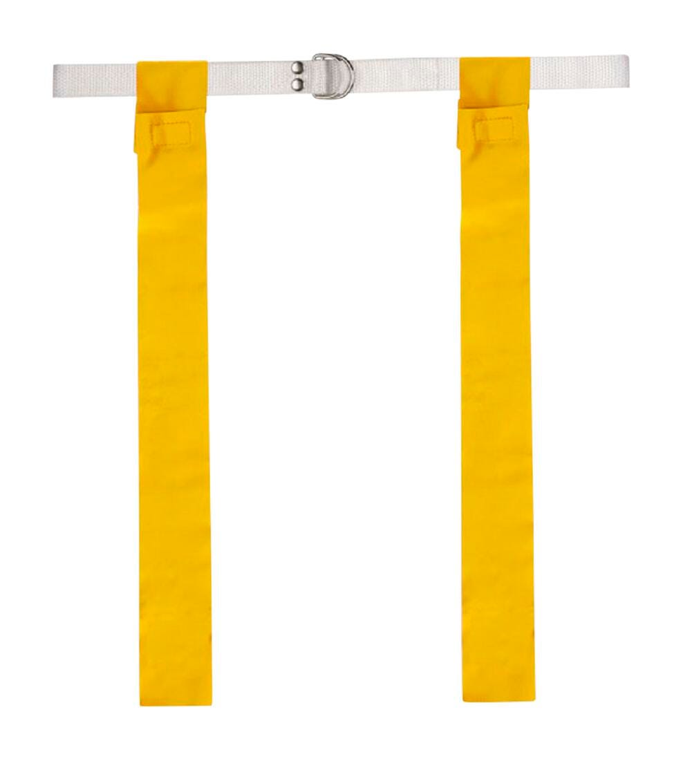 FLAG FOOTBALL BELT - WITH FLAG - UNIVERSAL - YELLOW - SET OF 12