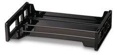 ORGANIZER STACKING PLASTIC LETTER TRAY BLACK