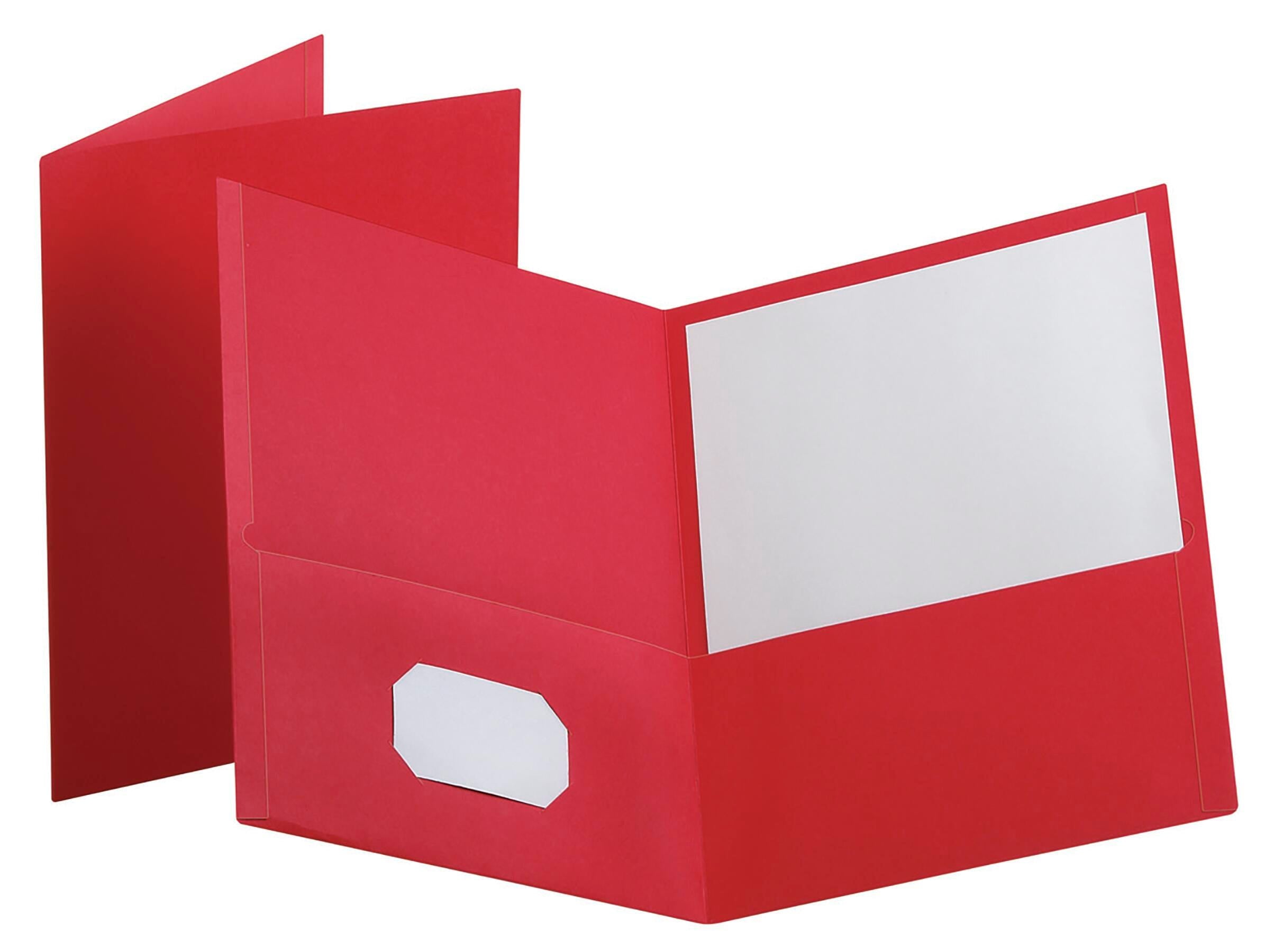 FOLDER 2-POCKET 100 SHT CAP RED PACK OF 25 OXF57511EE