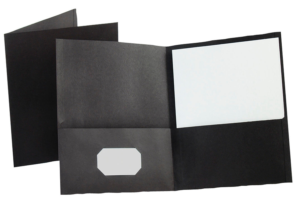 FOLDER 2-POCKET 100 SHT CAP BLACK PACK OF 25 OXF57506EE