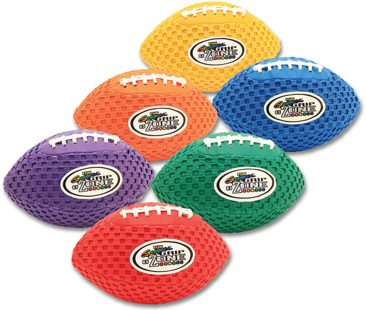 BALL FOOTBALL 8-1/2 INCHES ASST COLORS - SET OF 6