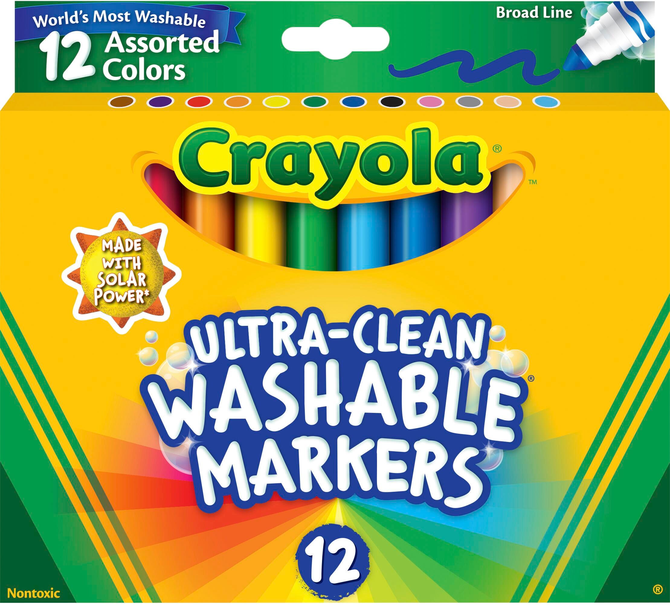 MARKERS ULTRA CLN WASH CRAYOLA BROAD LINE ASST CLASSIC SET OF 12
