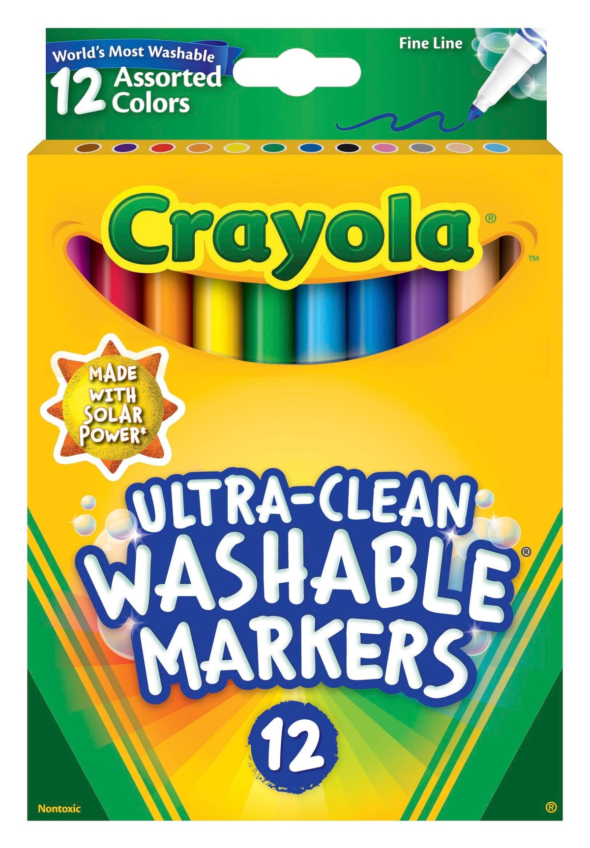 MARKERS ULTRA CLN WASH CRAYOLA FINELINE ASST CLASSIC SET OF 12
