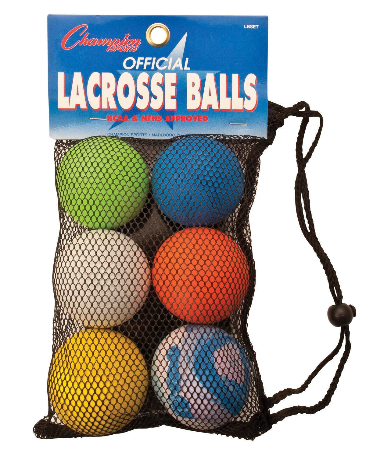 BALLS LACROSSE ASSORTED COLORS SET OF 6