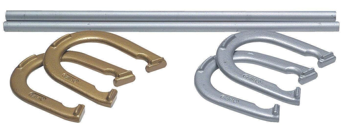 SET HORSESHOES STEEL AND STAKES