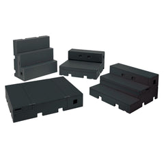 Wenger flipFORMS flexible classroom seating and staging - black top/black base