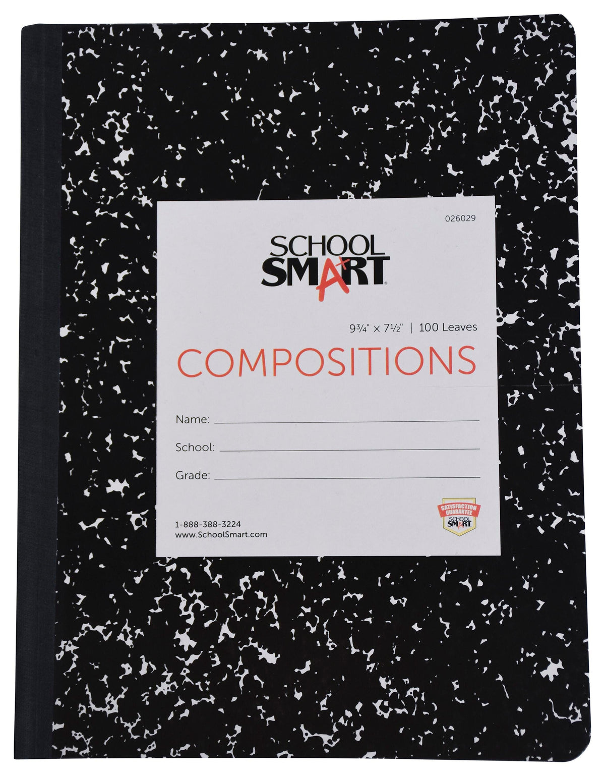 PAPER COMP BOOK HARD 9.75X7.5 INCH RULED SCHOOL SMART 100 SHTS