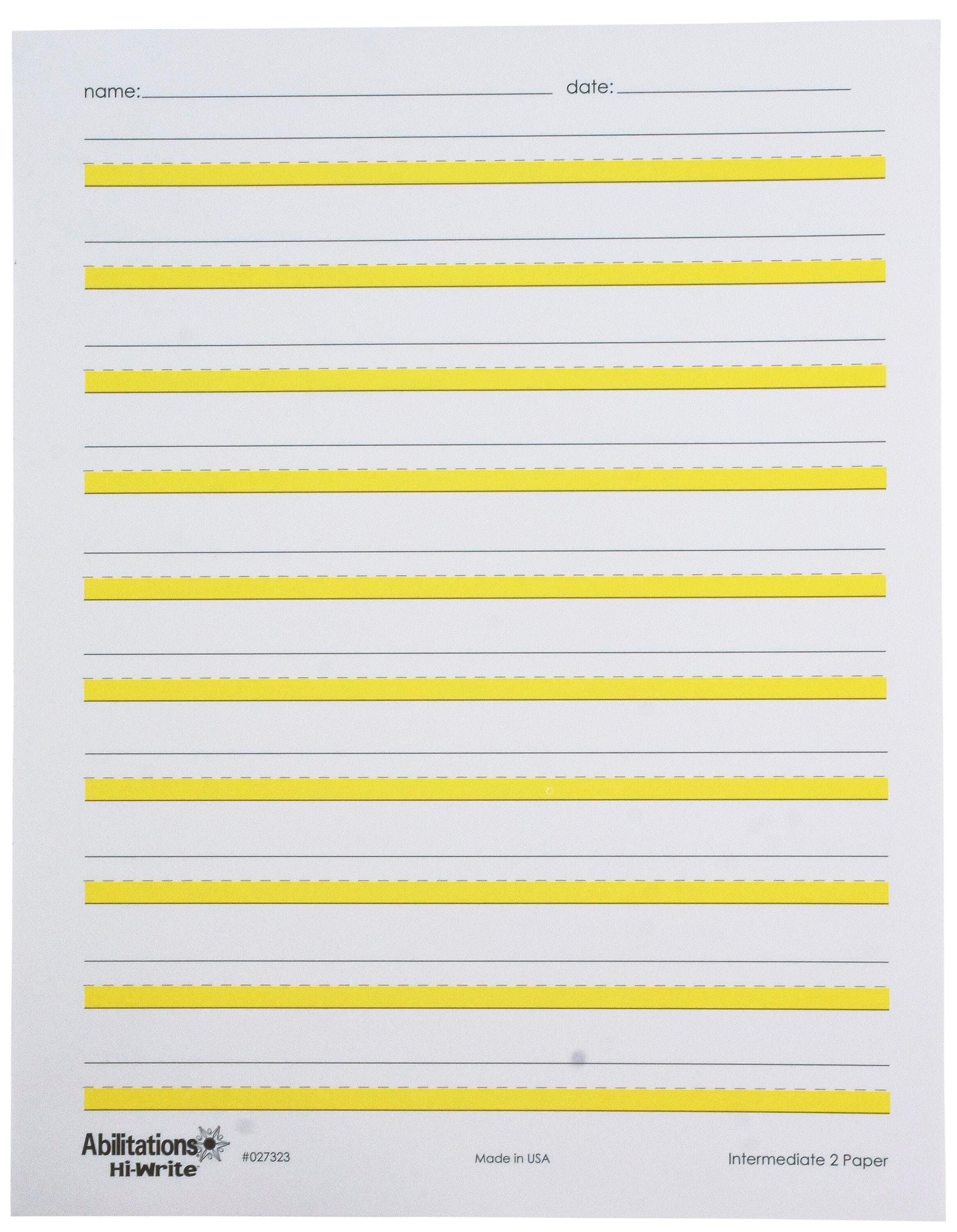 ABILITATIONS PAPER HI-WRITE INTERMEDIATE 2 PACK OF 100