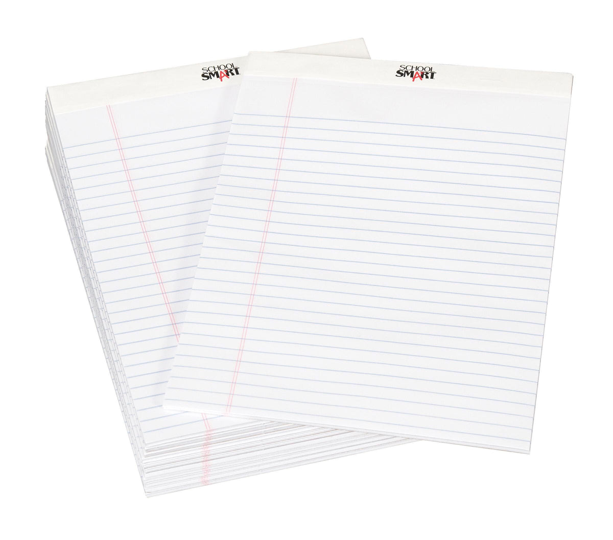 PAPER LEGAL PADS 8.5X11.75 WHITE 50 SHTS PK OF 12 SCHOOL SMART