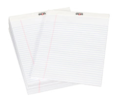 PAPER LEGAL PADS 8.5X11.75 WHITE 50 SHTS PK OF 12 SCHOOL SMART