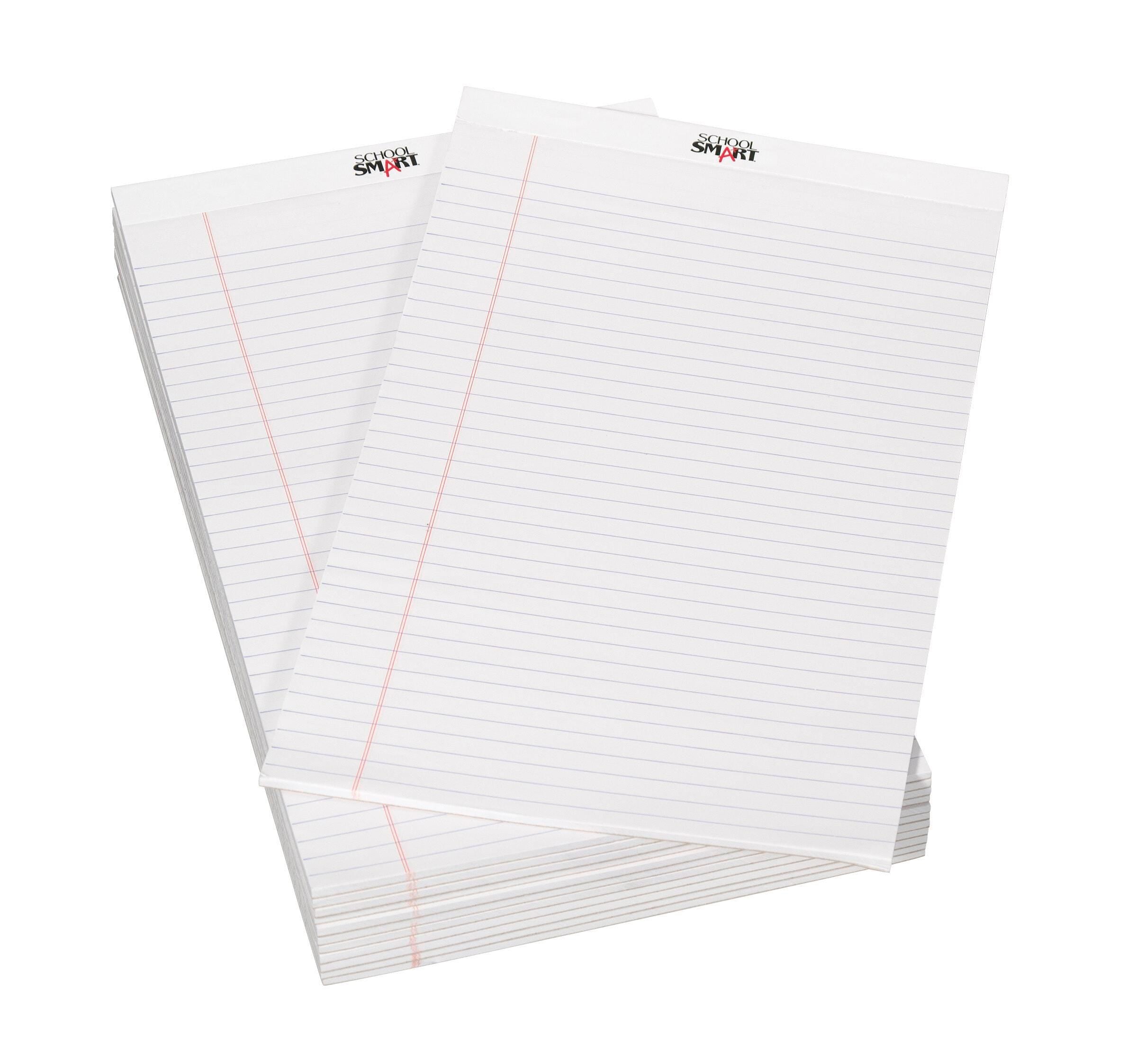 PAPER LEGAL PADS 8.5X14 WHITE 50 SHTS PK OF 12 SCHOOL SMART