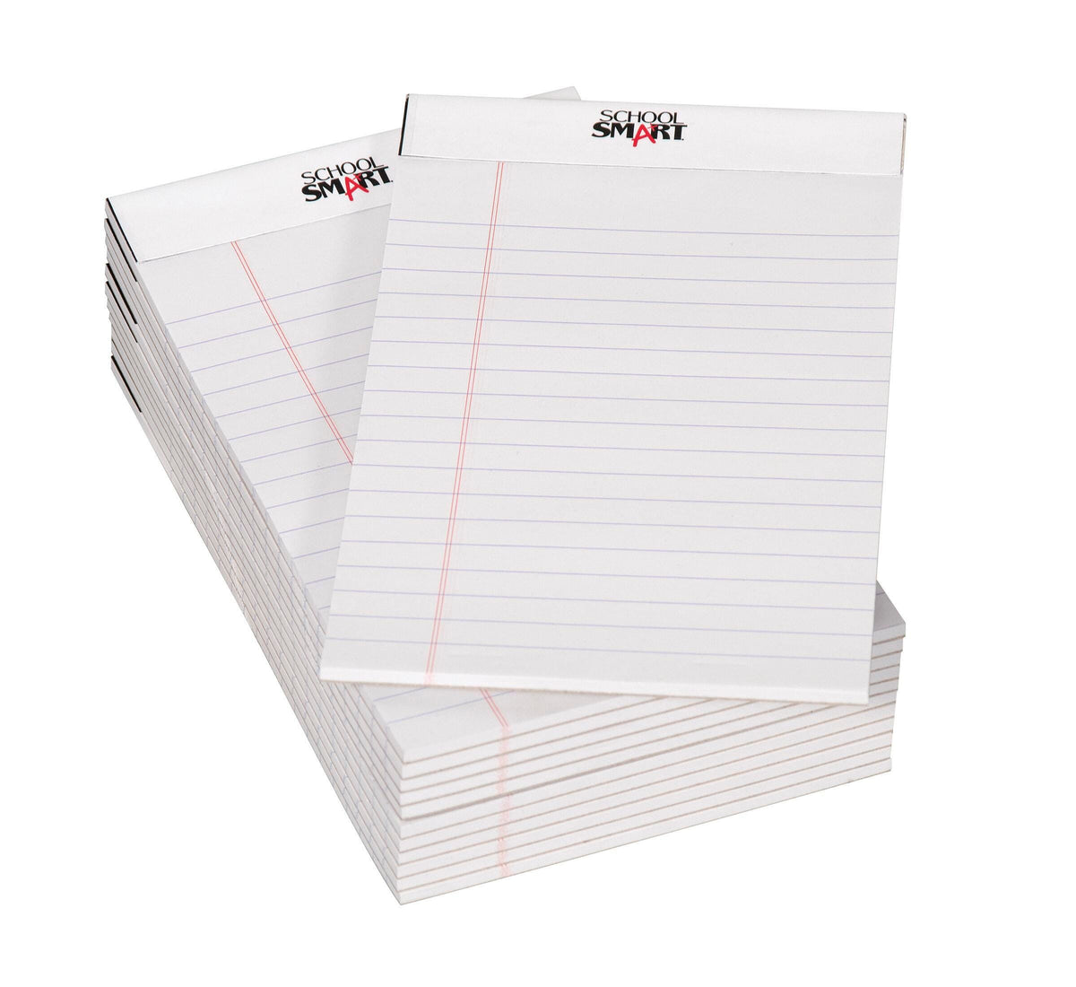 PAPER LEGAL PADS 5X8 WHITE 50 SHTS PK OF 12 SCHOOL SMART
