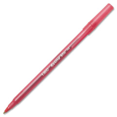 PEN BALLPNT RND STIC RED MED 1.0MM PACK OF 12