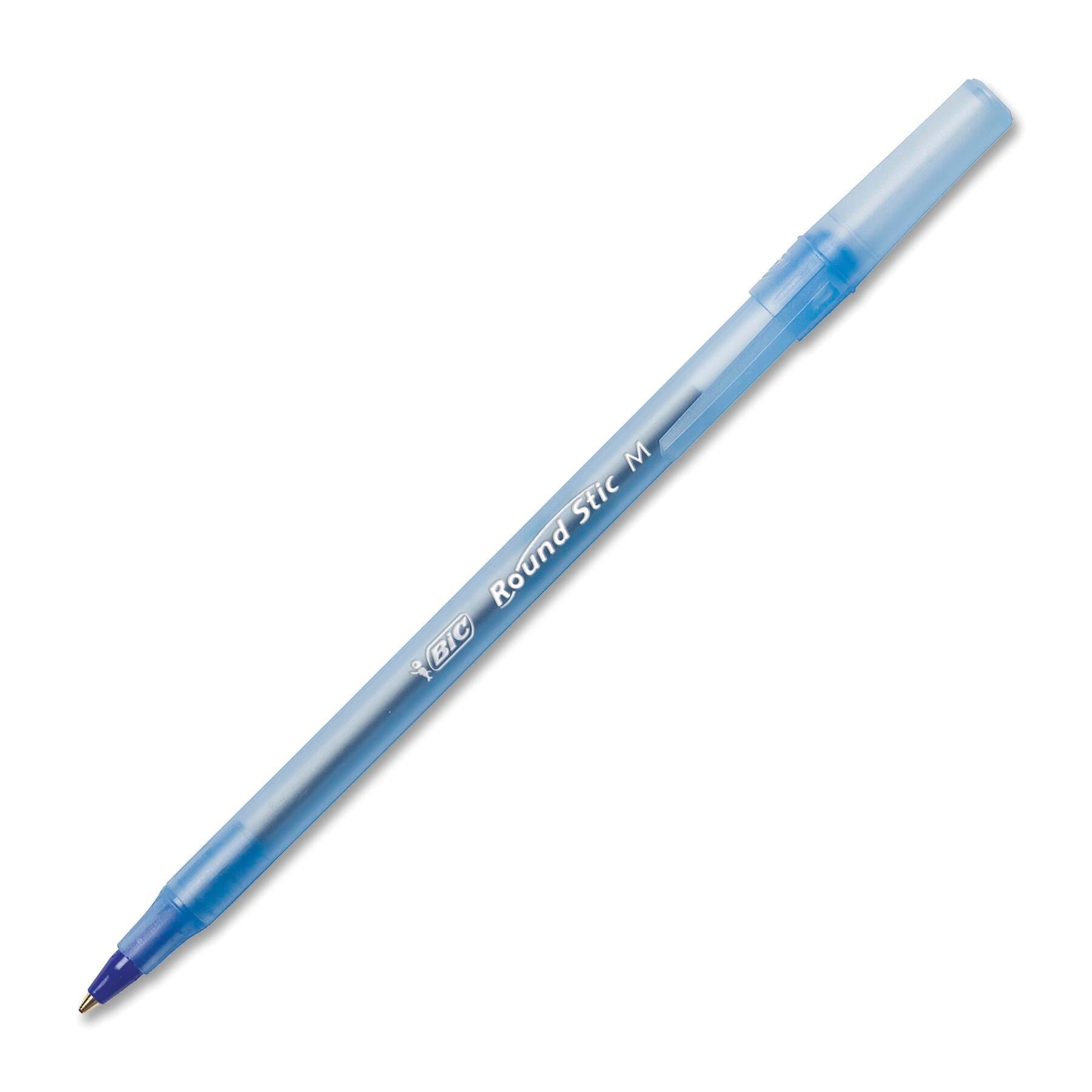 PEN BALLPNT RND STIC BLUE MED 1.0MM PACK OF 12
