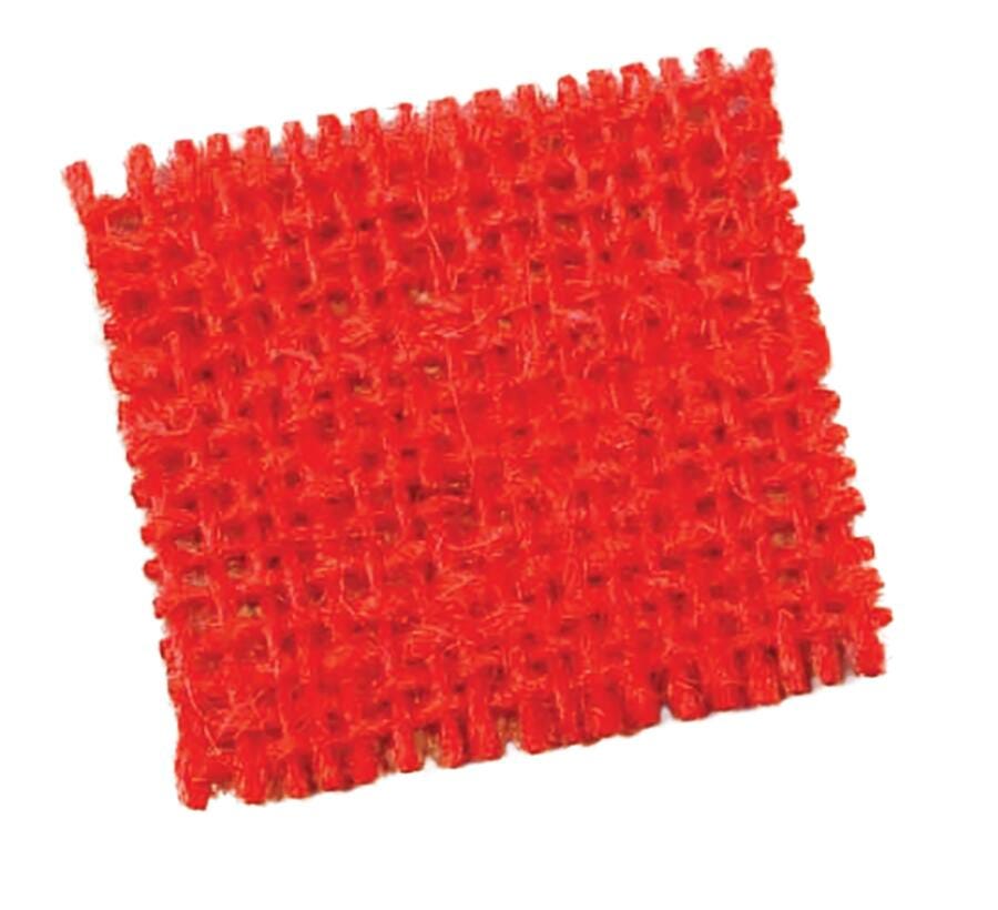 CLOTH BURLAP RED 1.5\'\' SQ PKG/75