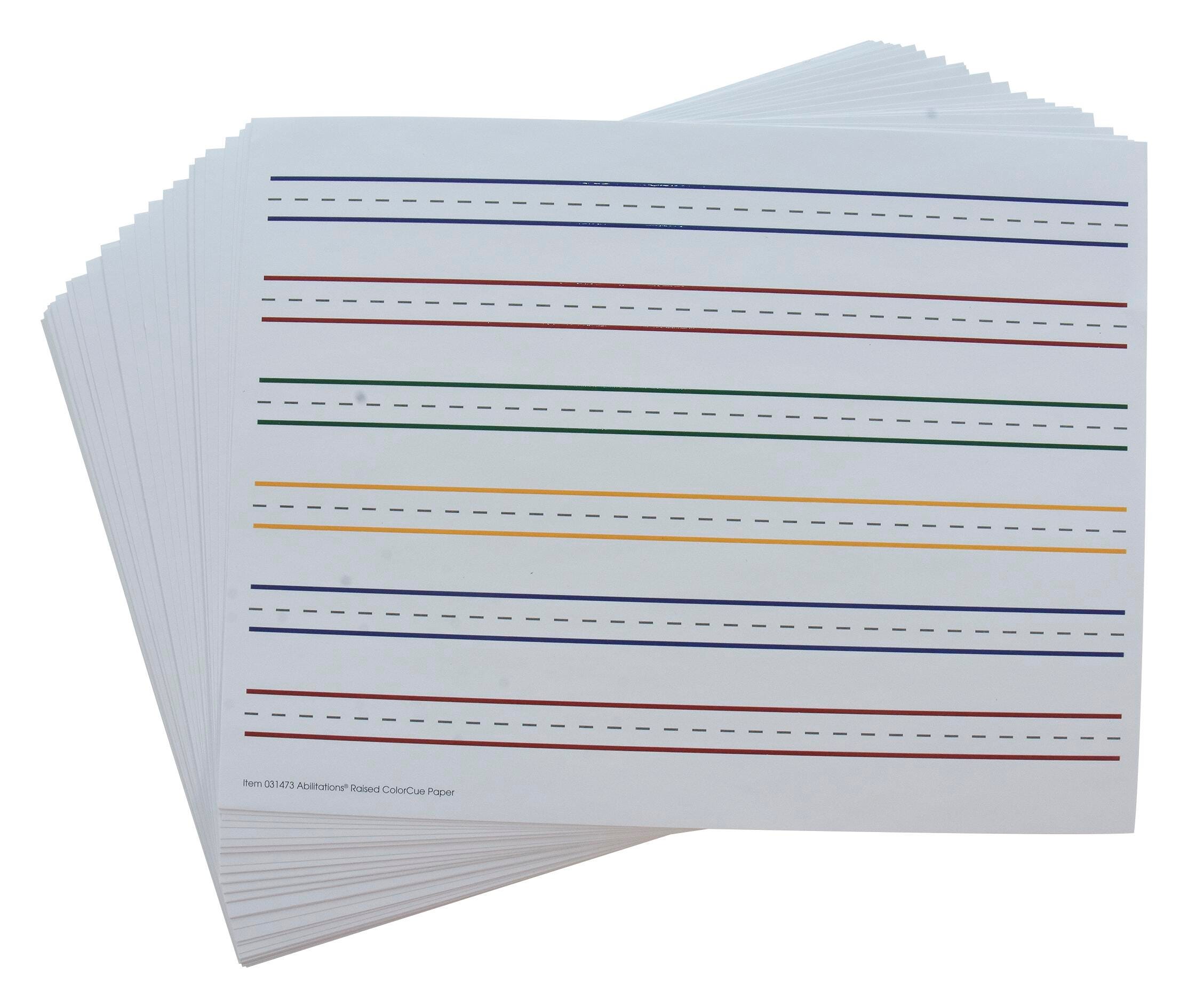 ABILITATIONS PAPER COLORCUE LINED 4 COLOR 50 SHTS