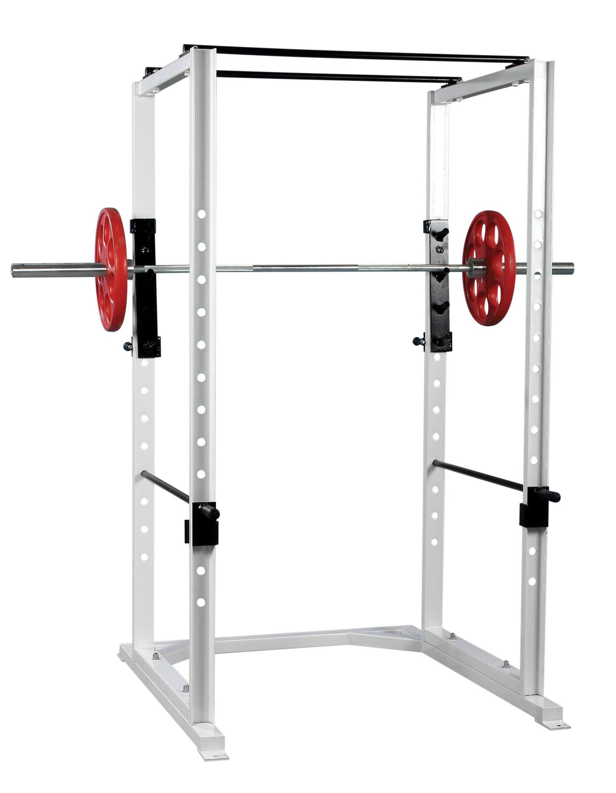 EQUIPMENT WIDE POWER RACK WHT FRAME/BLK FABRIC